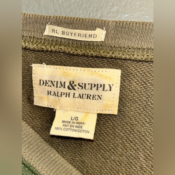 Ralph Lauren Denim & Supply Camo sweatshirt Native Western beaded design Large - Picture 5 of 9